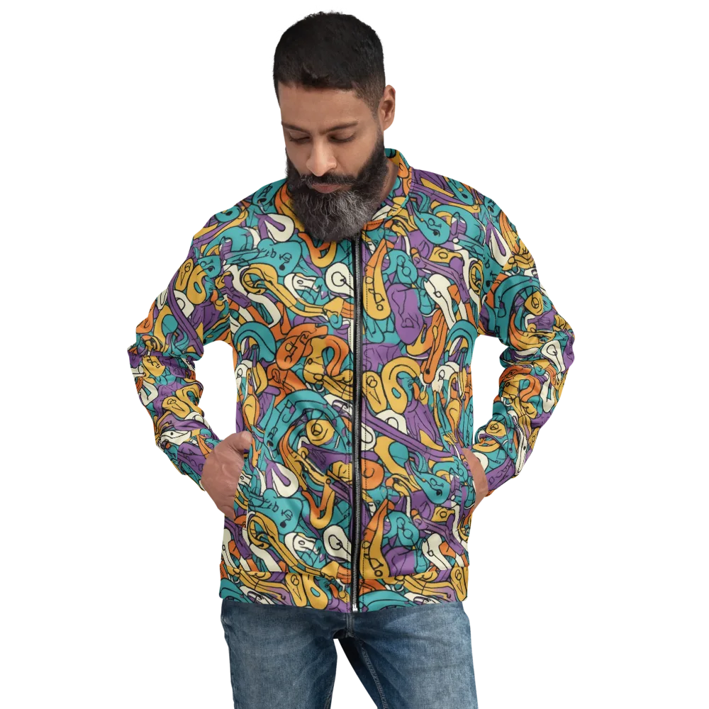 Riotous Rhythm on Bomber Jacket — Front