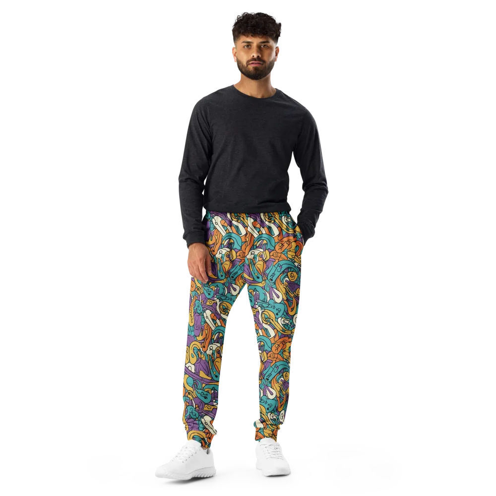 Riotous Rhythm on Men's Joggers — Front