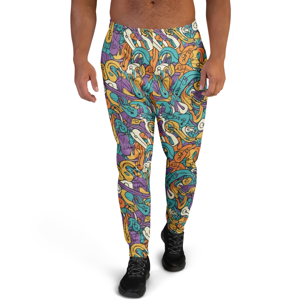 Riotous Rhythm on Men's Joggers — Front