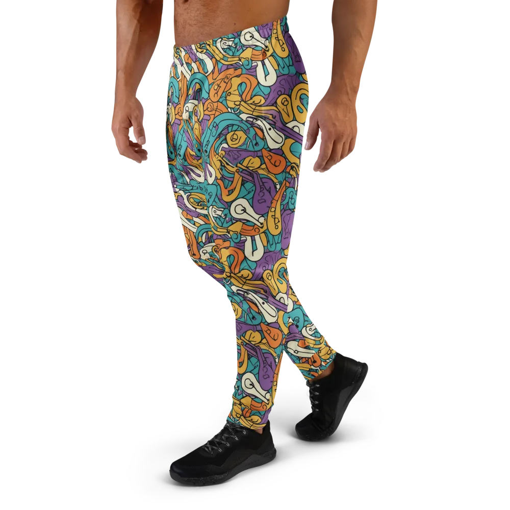 Riotous Rhythm on Men's Joggers — Left