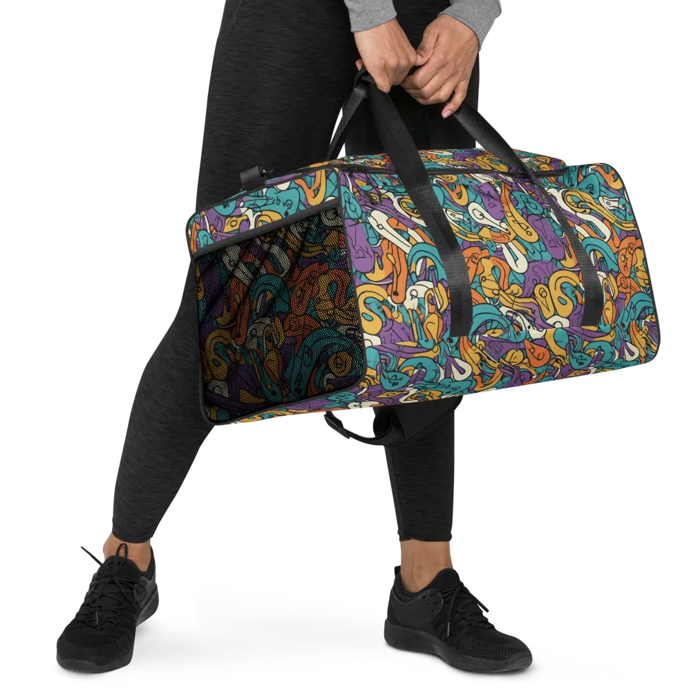 Riotous Rhythm on Duffle Bag — Right Front