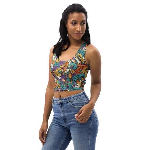 Riotous Rhythm on a Crop Top
