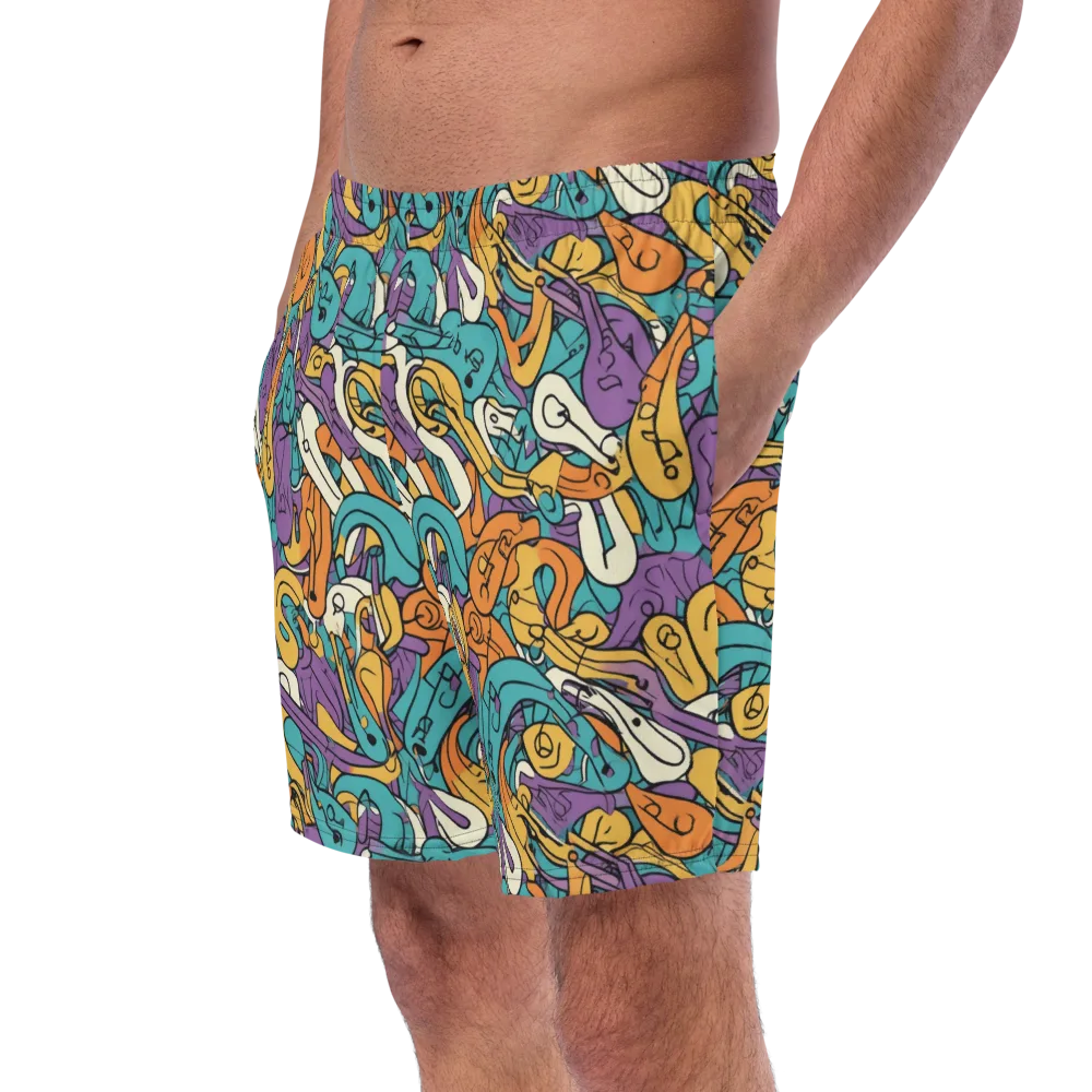Riotous Rhythm on Swim Trunks — Left Front