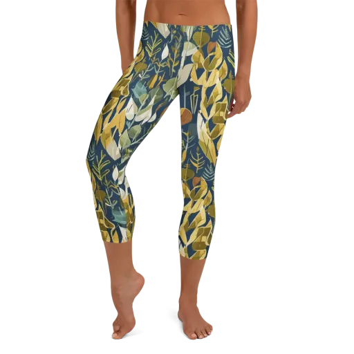 Gilded Understory on a Capri Leggings