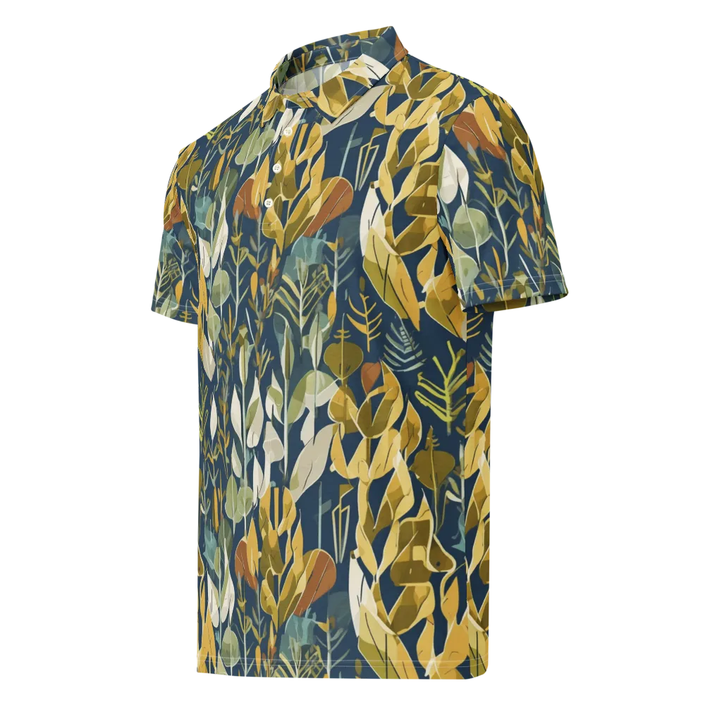 Gilded Understory on Men's Slim Fit Polo Shirt — Left Front