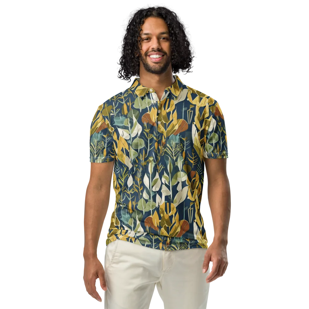 Gilded Understory on Men's Slim Fit Polo Shirt — Front