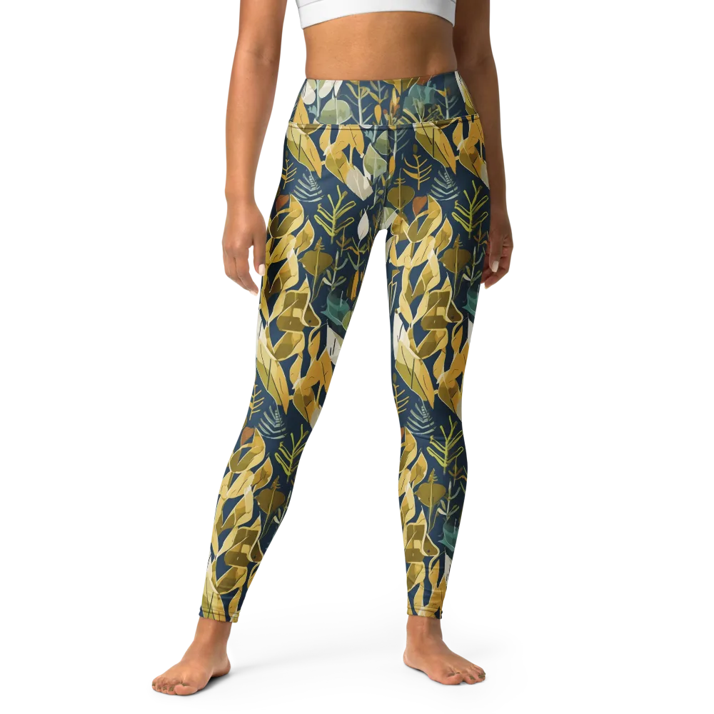 Gilded Understory on Yoga Leggings — Front