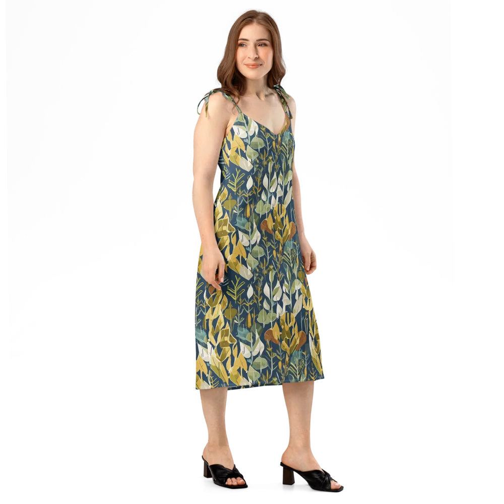 Gilded Understory on Slip Dress — Right Front