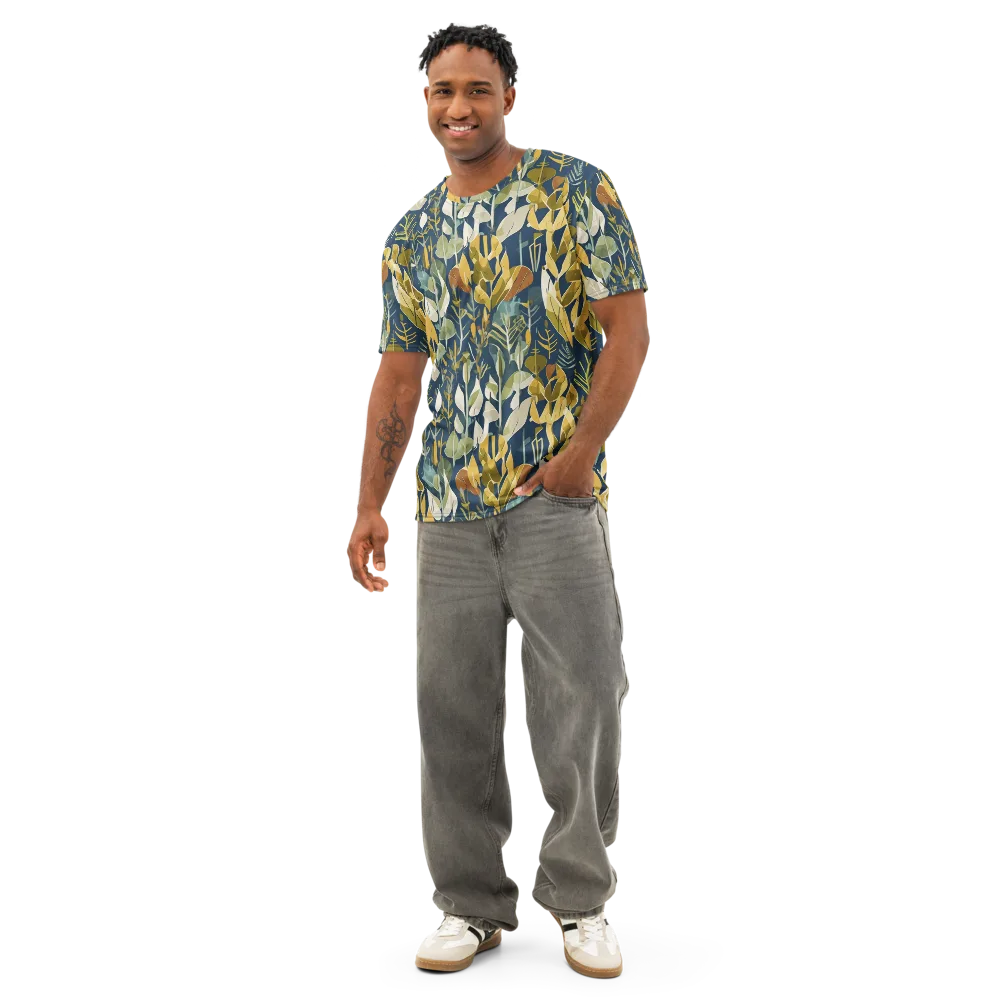 Gilded Understory on Men's Cotton Crew Neck T-Shirt — Front