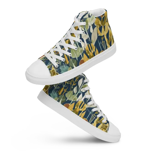 Gilded Understory on a Men's High Top Canvas Shoes