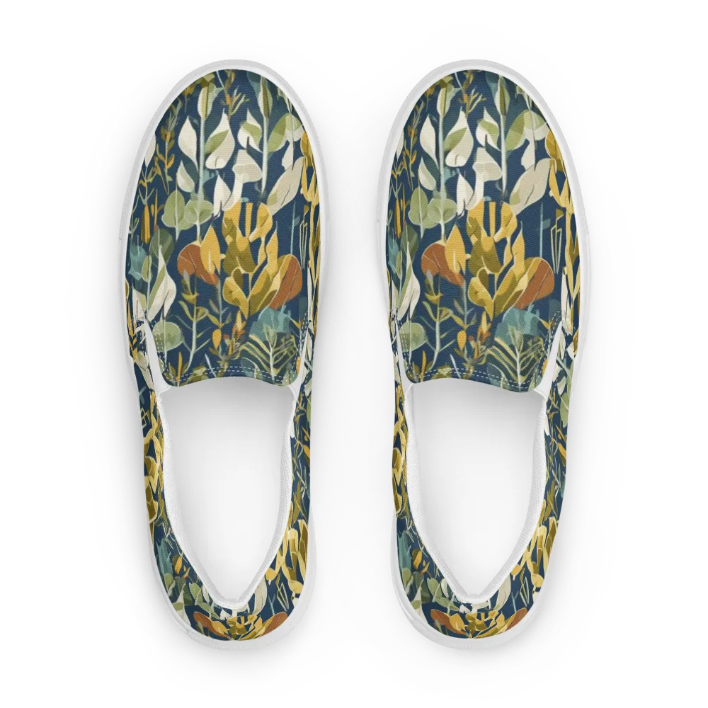 Gilded Understory on Men's Slip-On Canvas Shoes — Front