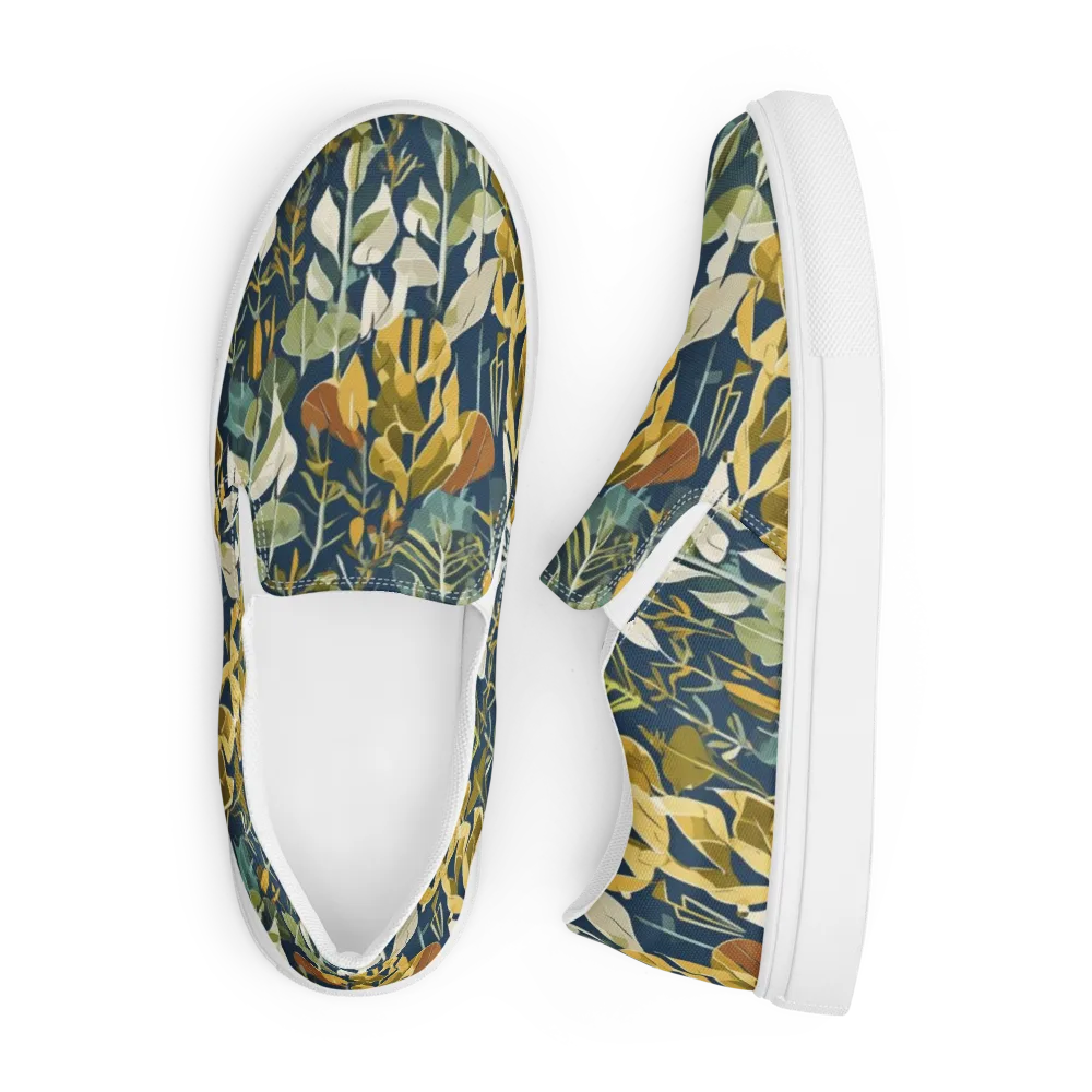 Gilded Understory on Men's Slip-On Canvas Shoes — Front