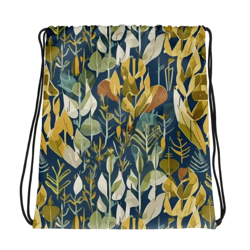 Gilded Understory on a Drawstring Bag