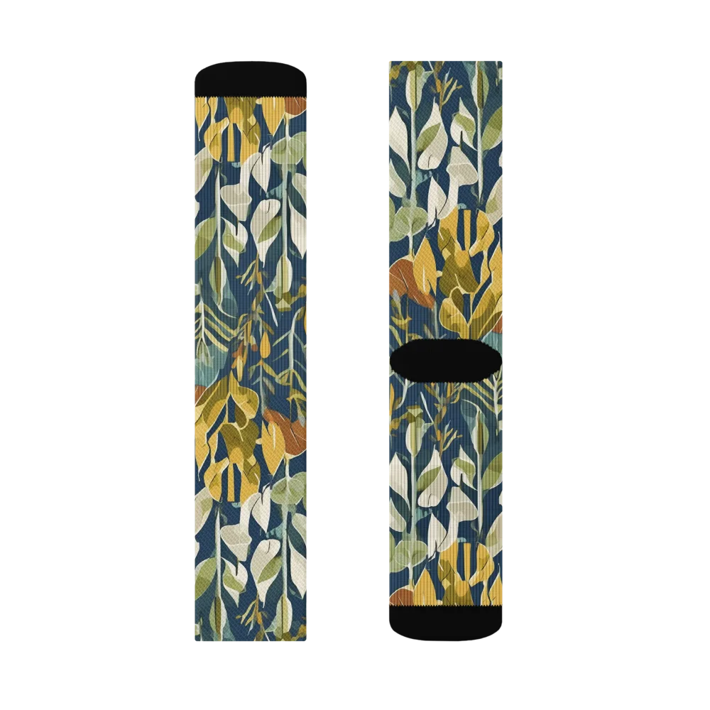Gilded Understory on Socks — Right Sock