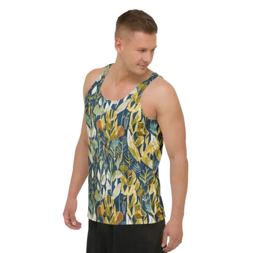 Gilded Understory on a Men's Tank Top