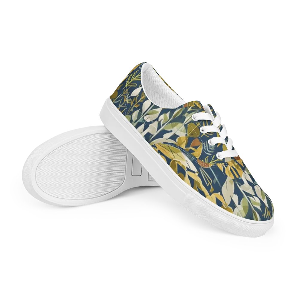 Gilded Understory on Men's Lace-Up Canvas Shoes — Right Front