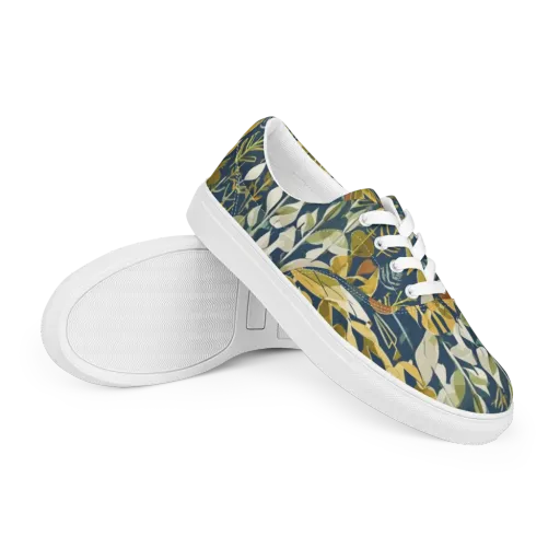 Gilded Understory on a Men's Lace-Up Canvas Shoes