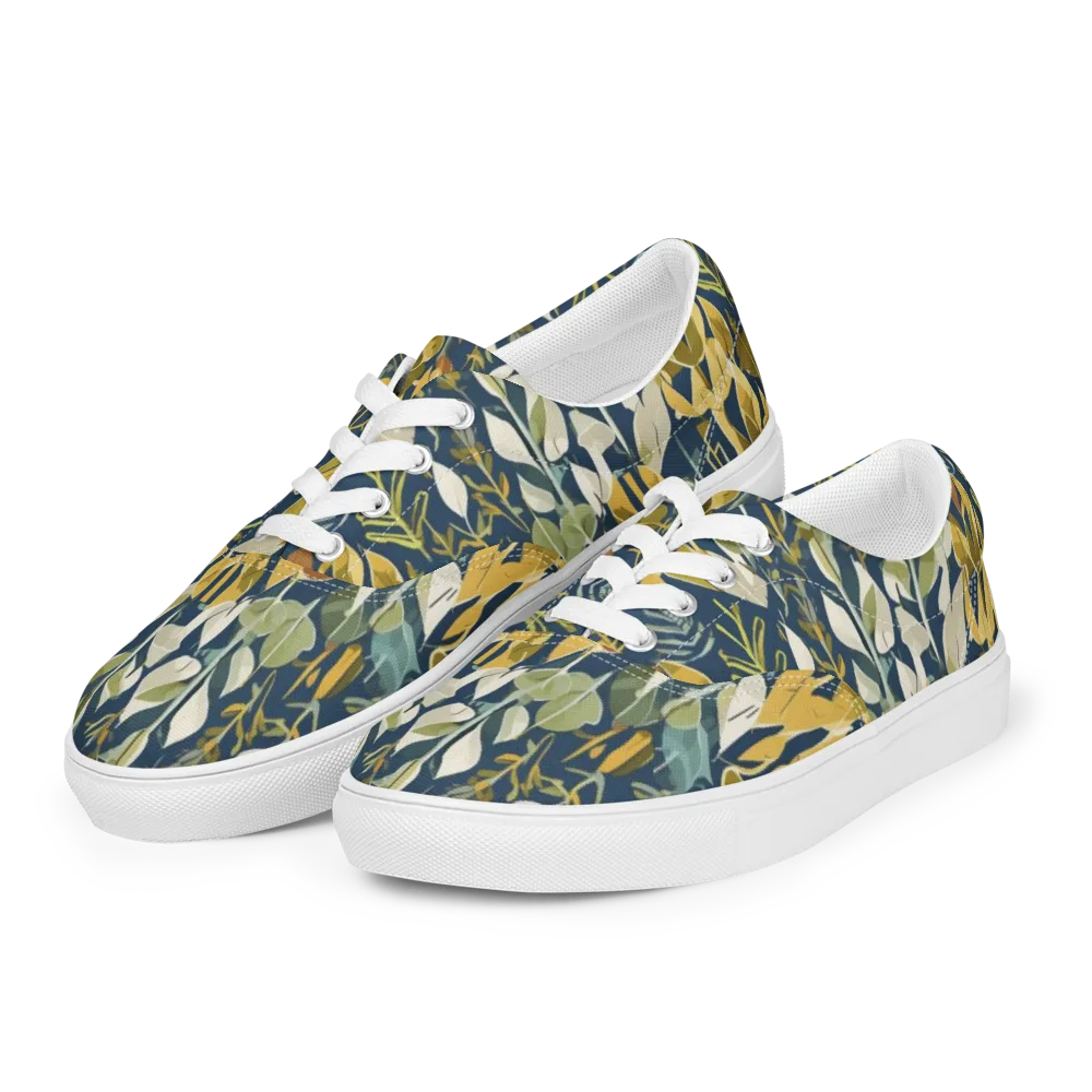 Gilded Understory on Men's Lace-Up Canvas Shoes — Left Front