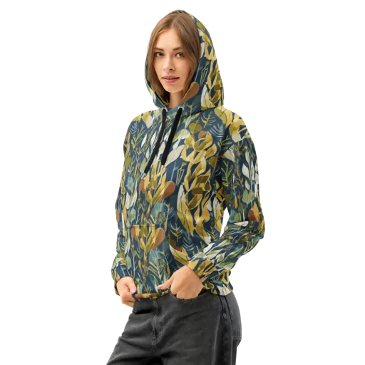 Gilded Understory on a Cotton Hoodie