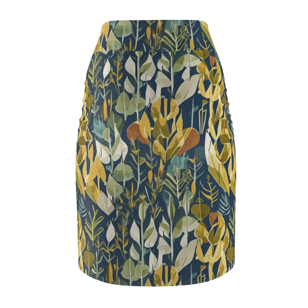 Gilded Understory on Pencil Skirt — Back