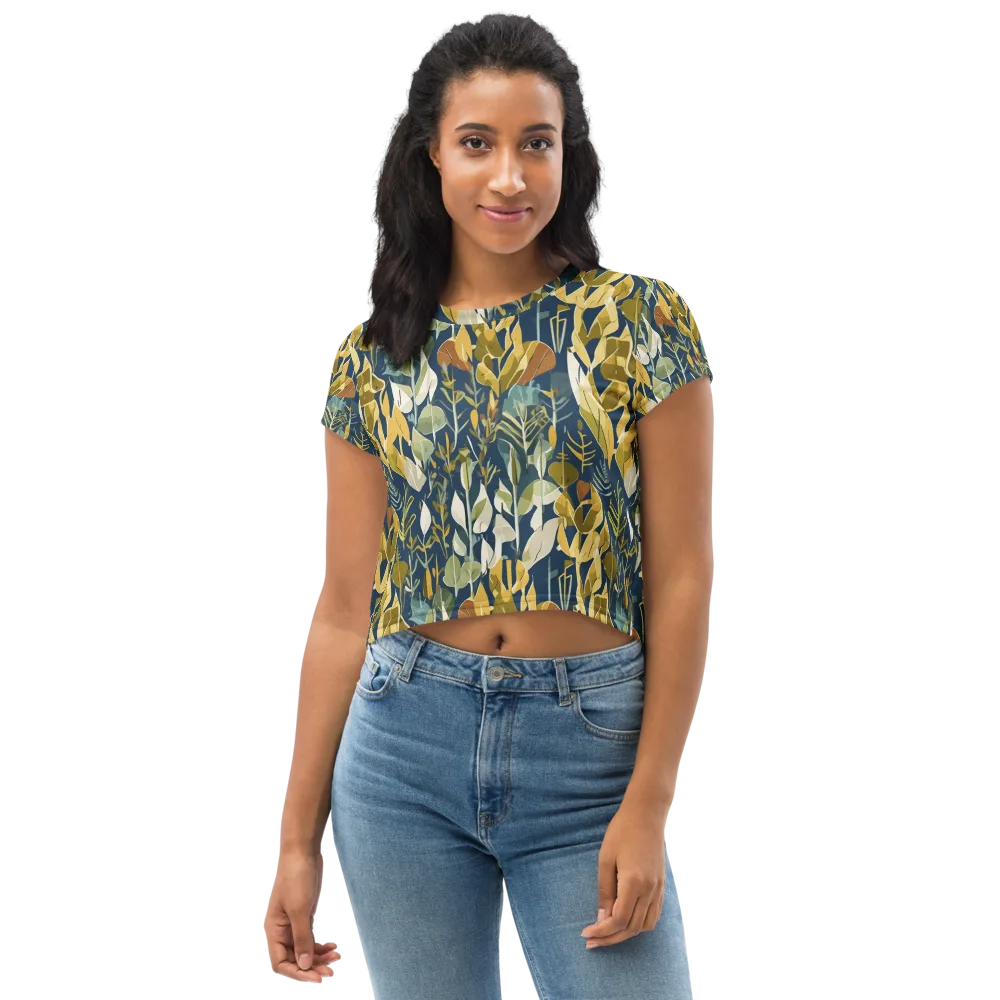 Gilded Understory on Crop Tee — Front