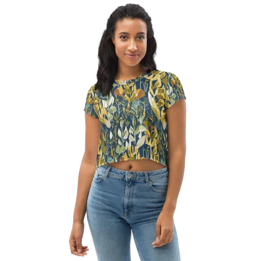 Gilded Understory on a Crop Tee