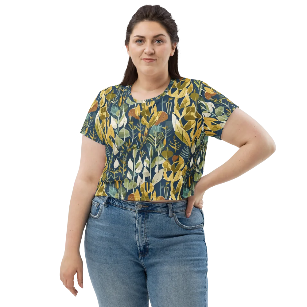 Gilded Understory on Crop Tee — Front