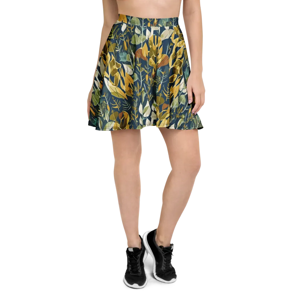 Gilded Understory on Skater Skirt — Front