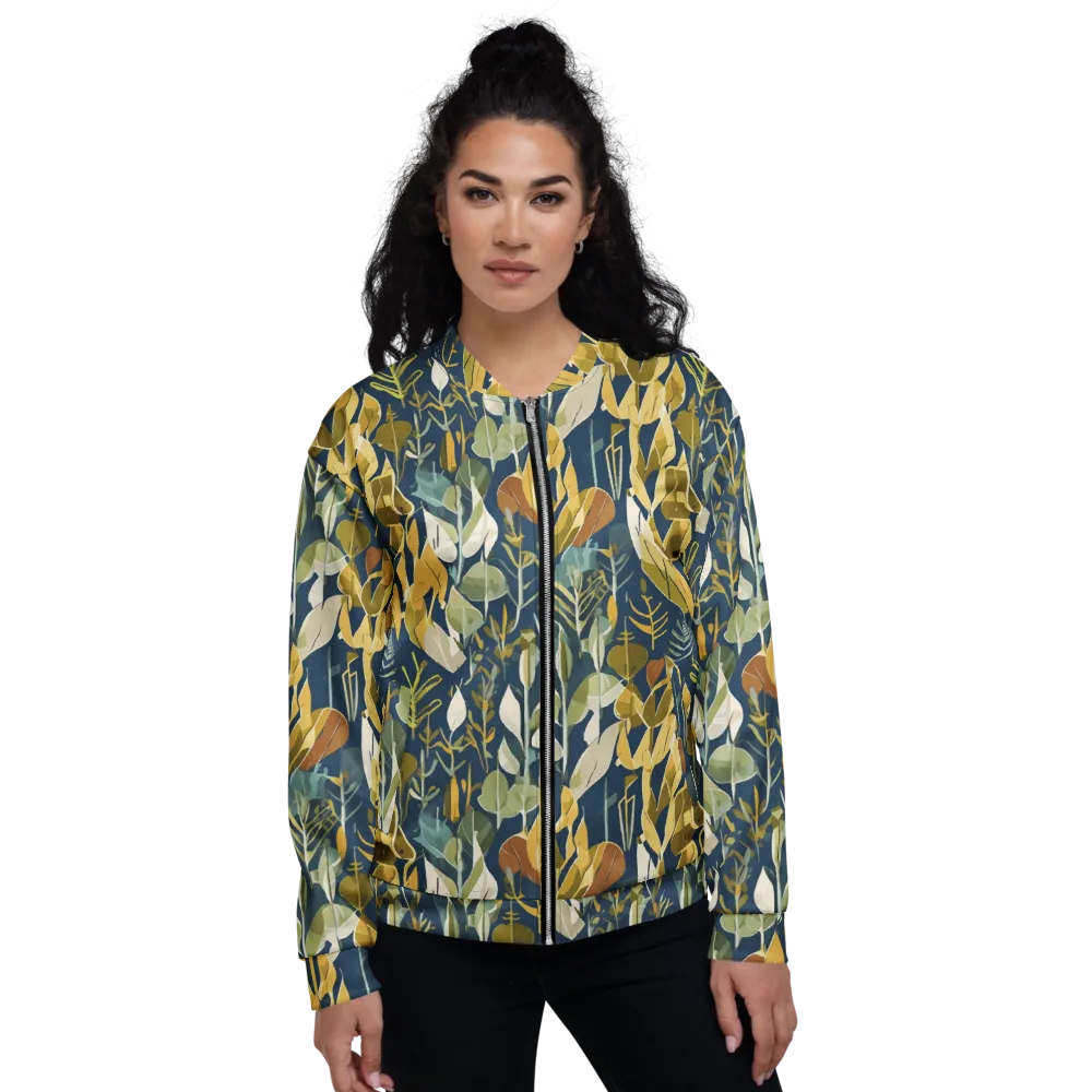 Gilded Understory on Bomber Jacket — Front