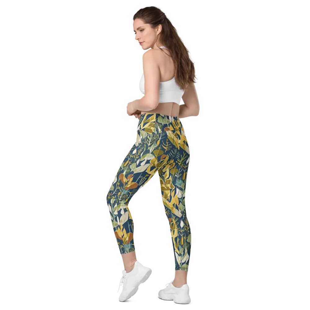 Gilded Understory on Leggings with Pockets — Left Back