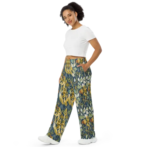 Gilded Understory on a Wide-Leg Pants