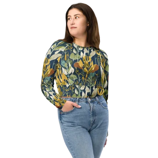 Gilded Understory on a Long Sleeve Crop Top