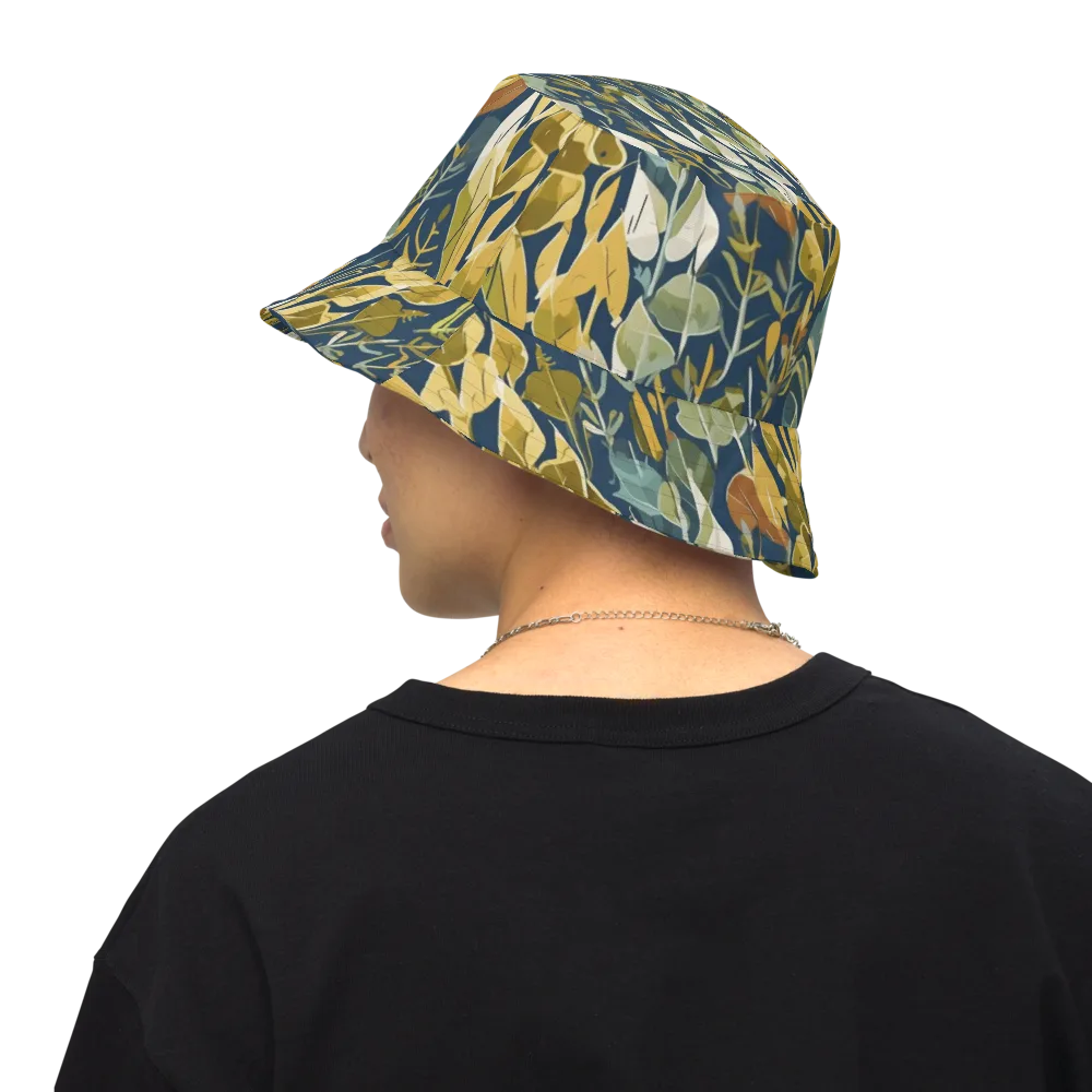 Gilded Understory on Reversible Bucket Hat — Back Inside