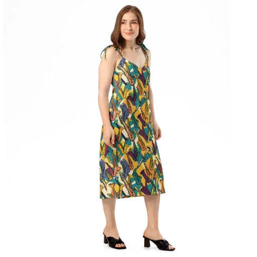 Saxophone Parade on a Slip Dress