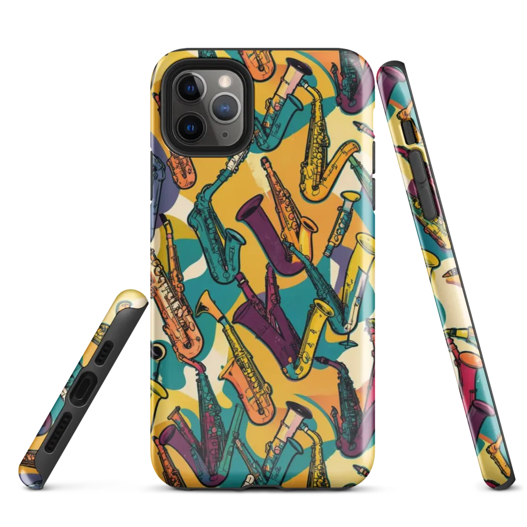 Saxophone Parade on Tough Case for iPhone® — Front