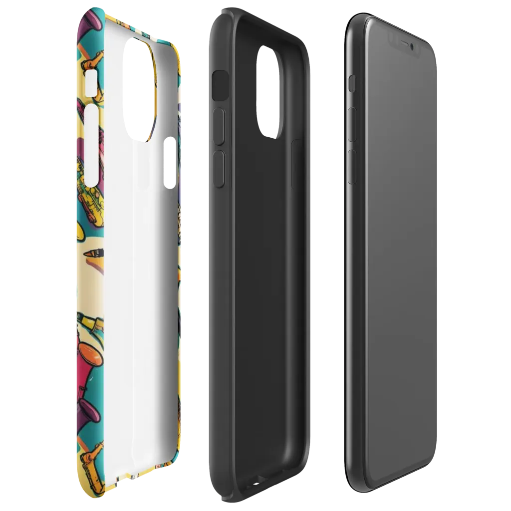 Saxophone Parade on Tough Case for iPhone® — Right