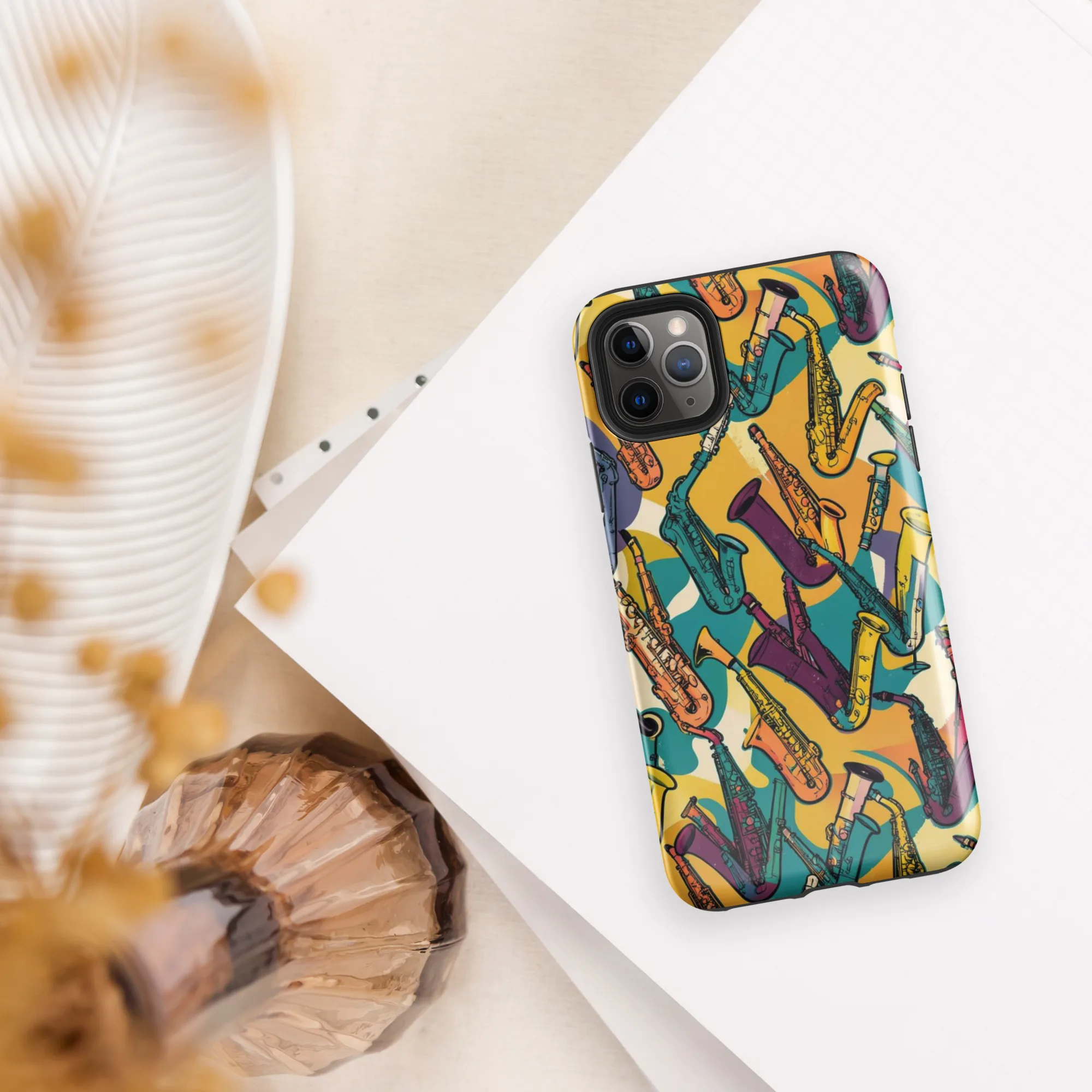 Saxophone Parade on Tough Case for iPhone® — Front