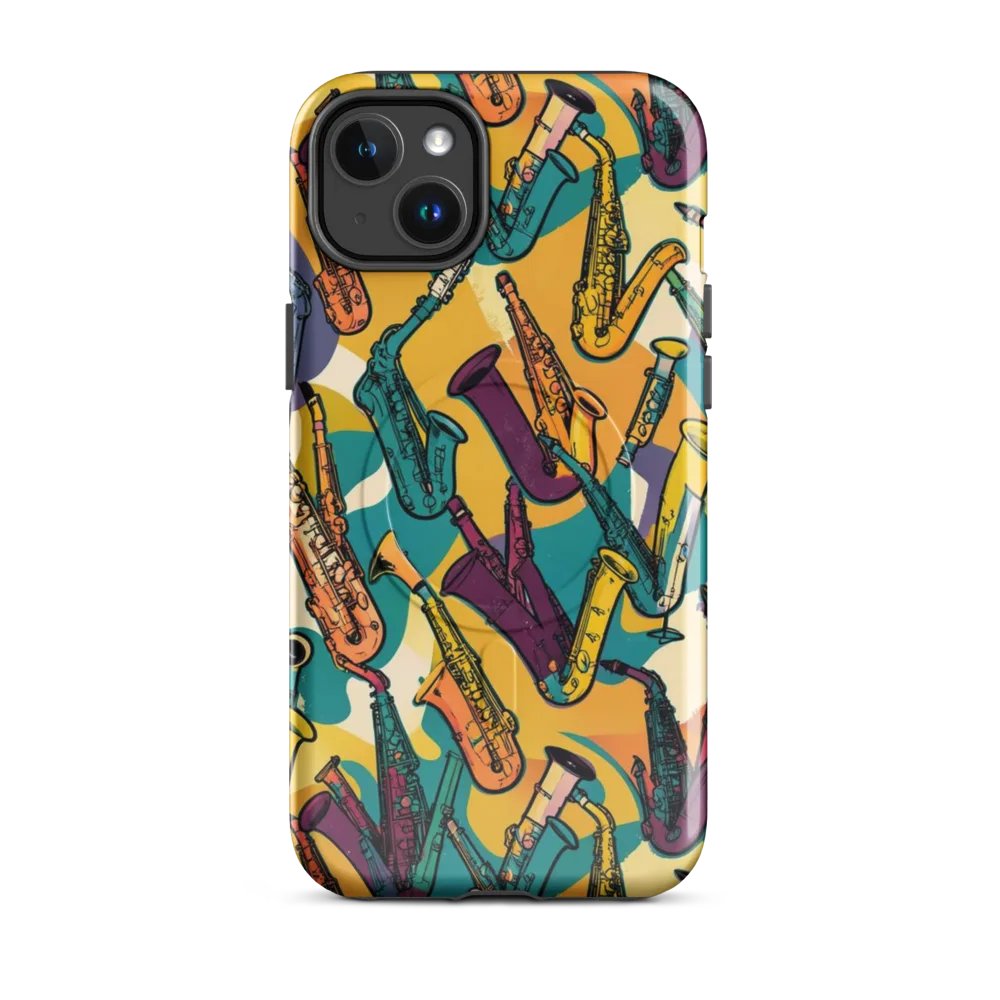 Saxophone Parade on MagSafe Tough Case for iPhone® — Front