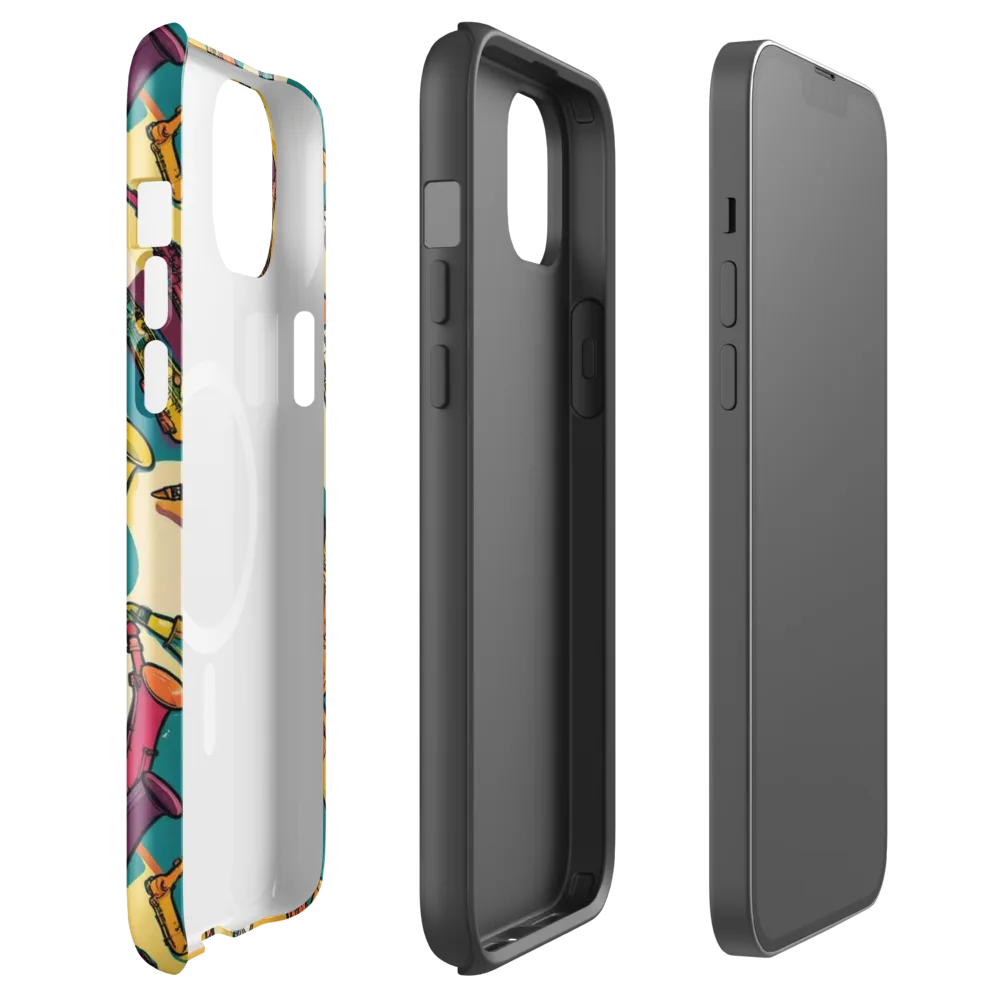 Saxophone Parade on MagSafe Tough Case for iPhone® — Front
