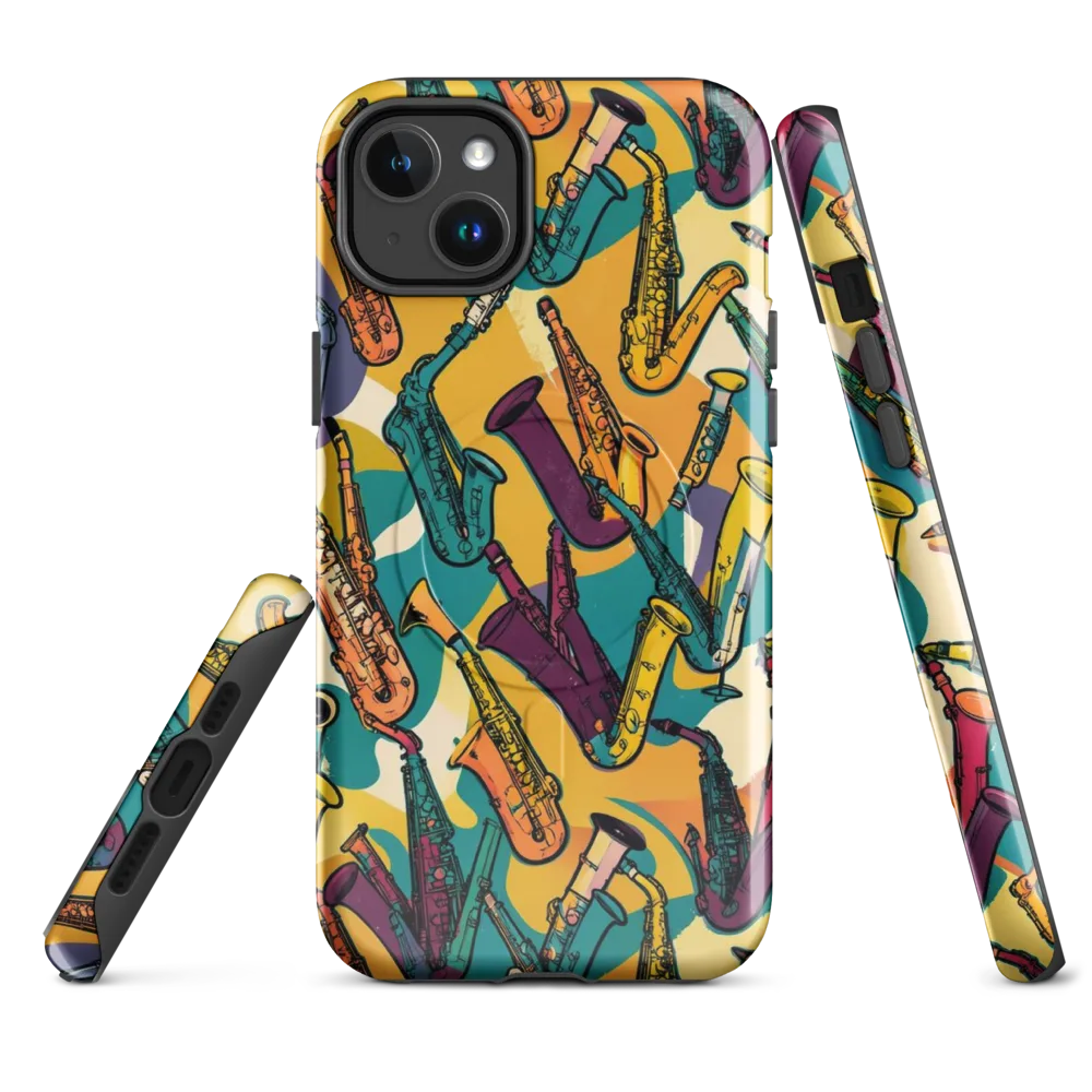 Saxophone Parade on MagSafe Tough Case for iPhone® — Front