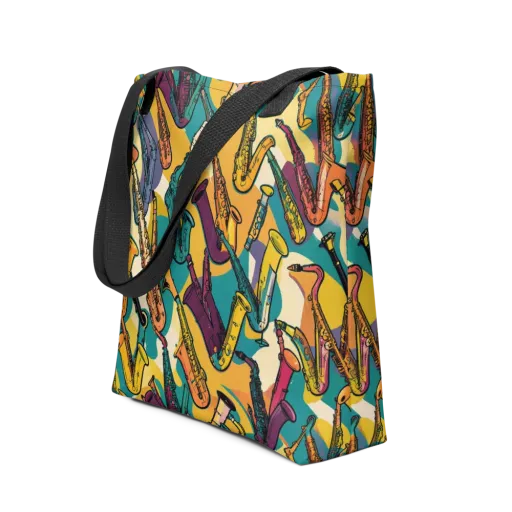 Saxophone Parade on a Tote Bag