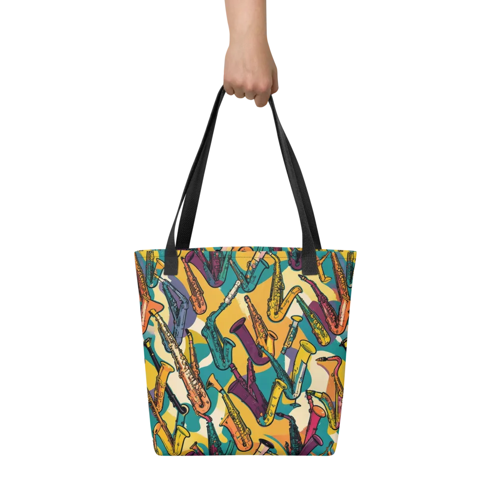 Saxophone Parade on Tote Bag — Front