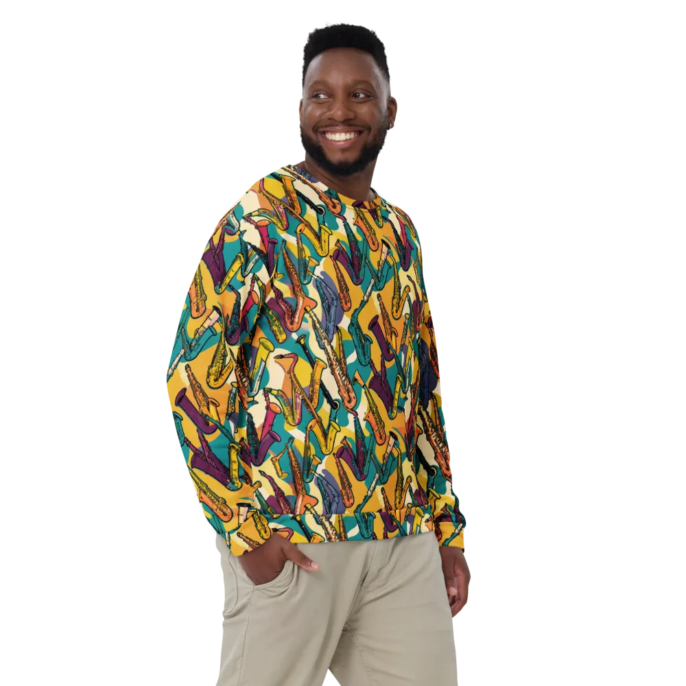 Saxophone Parade on Sweatshirt — Front