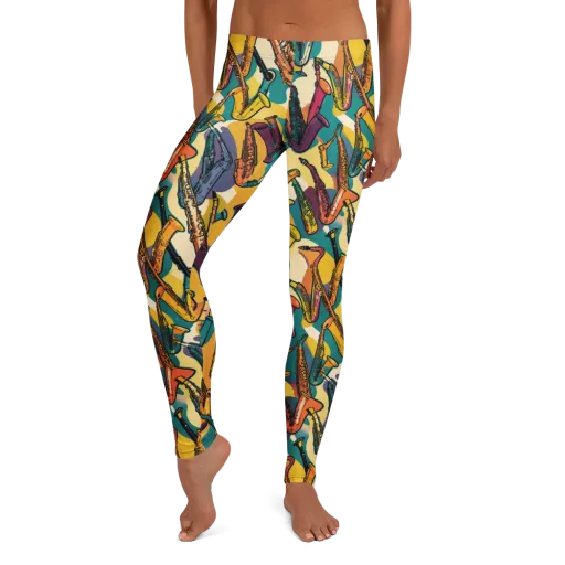 Saxophone Parade on a Leggings