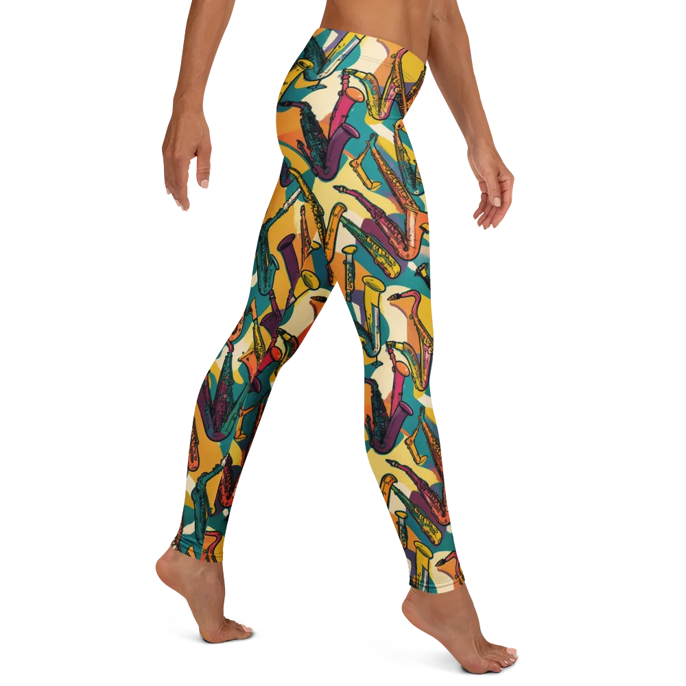 Saxophone Parade on Leggings — Right