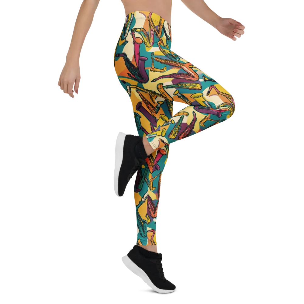Saxophone Parade on Leggings — Right