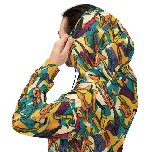 Saxophone Parade on a Hoodie