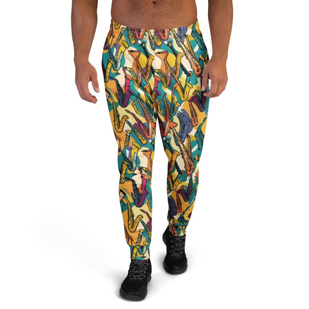 Saxophone Parade on Men's Joggers — Front