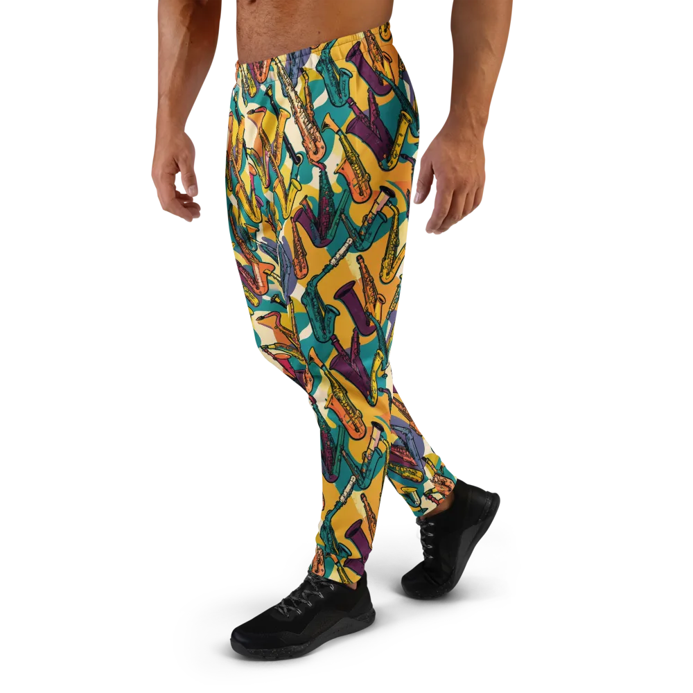 Saxophone Parade on Men's Joggers — Left