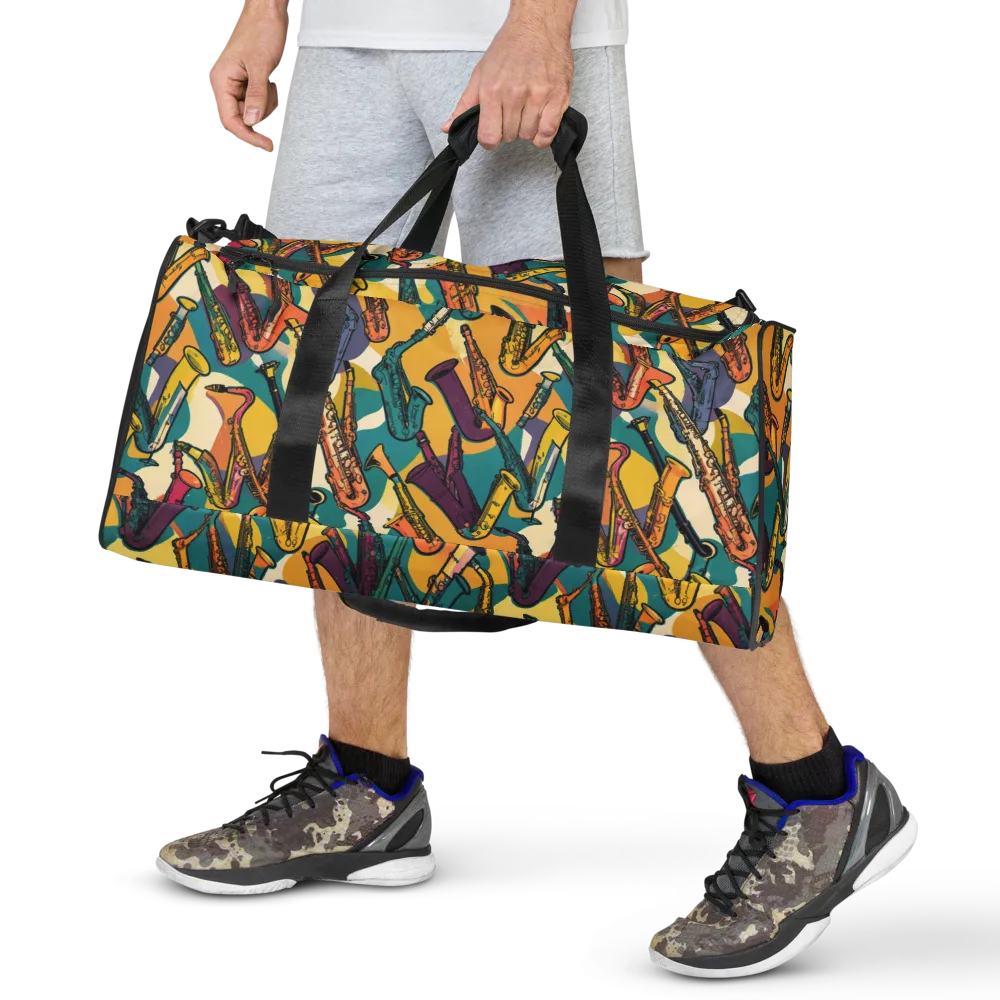 Saxophone Parade on Duffle Bag — Front